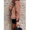 imageSHEWIN Womens Casual Hoodies Long Sleeve Solid Lightweight Pullover Tops Loose Sweatshirt with Pocket2 Coffee