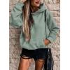 imageSHEWIN Womens Casual Hoodies Long Sleeve Solid Lightweight Pullover Tops Loose Sweatshirt with Pocket2 Green