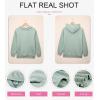 imageSHEWIN Womens Casual Hoodies Long Sleeve Solid Lightweight Pullover Tops Loose Sweatshirt with Pocket2 Green