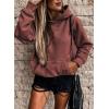 imageSHEWIN Womens Casual Hoodies Long Sleeve Solid Lightweight Pullover Tops Loose Sweatshirt with Pocket2 Red