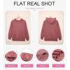 imageSHEWIN Womens Casual Hoodies Long Sleeve Solid Lightweight Pullover Tops Loose Sweatshirt with Pocket2 Red