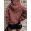 imageSHEWIN Womens Casual Hoodies Long Sleeve Solid Lightweight Pullover Tops Loose Sweatshirt with Pocket2 Red