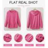 imageSHEWIN Womens Casual Hoodies Long Sleeve Solid Lightweight Pullover Tops Loose Sweatshirt with Pocket2 Rose