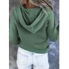imageSHEWIN Womens Casual Hoodies Long Sleeve Solid Lightweight Pullover Tops Loose Sweatshirt with PocketA Green