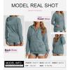 imageSHEWIN Womens Casual Hoodies Long Sleeve Solid Lightweight Pullover Tops Loose Sweatshirt with PocketD Lake Blue