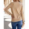 imageSHEWIN Womens Sweaters 2024 Casual Crewneck Long Sleeve Lightweight Knit Pullover Sweater Tops Fall ClothesKhaki