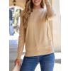imageSHEWIN Womens Sweaters 2024 Casual Crewneck Long Sleeve Lightweight Knit Pullover Sweater Tops Fall ClothesKhaki