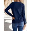 imageSHEWIN Womens Sweaters 2024 Casual Crewneck Long Sleeve Lightweight Knit Pullover Sweater Tops Fall ClothesNavy Blue