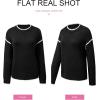 imageSHEWIN Womens Sweaters Crewneck Long Sleeve Knit Pullover Sweater Casual Fall Tops for Women 2024Black