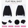 imageSHEWIN Womens Sweatshirt Casual Long Sleeve Crewneck Lightweight Pullover Tops Loose SweatshirtsB Black