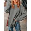 imageSHEWIN Womens Sweatshirt Casual Long Sleeve Crewneck Lightweight Pullover Tops Loose SweatshirtsB Grey