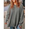 imageSHEWIN Womens Sweatshirt Casual Long Sleeve Crewneck Lightweight Pullover Tops Loose SweatshirtsB Grey