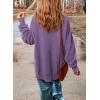 imageSHEWIN Womens Sweatshirt Casual Long Sleeve Crewneck Lightweight Pullover Tops Loose SweatshirtsB Purple