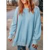imageSHEWIN Womens Sweatshirt Casual Long Sleeve Crewneck Lightweight Pullover Tops Loose SweatshirtsB Sky Blue
