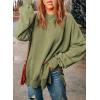 imageSHEWIN Womens Sweatshirt Casual Long Sleeve Crewneck Lightweight Pullover Tops Loose SweatshirtsC Green