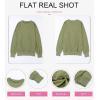 imageSHEWIN Womens Sweatshirt Casual Long Sleeve Crewneck Lightweight Pullover Tops Loose SweatshirtsC Green