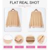 imageSHEWIN Womens Sweatshirt Casual Long Sleeve Crewneck Lightweight Pullover Tops Loose SweatshirtsC Khaki