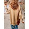 imageSHEWIN Womens Sweatshirt Casual Long Sleeve Crewneck Lightweight Pullover Tops Loose SweatshirtsC Khaki