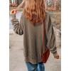 imageSHEWIN Womens Sweatshirt Casual Long Sleeve Crewneck Lightweight Pullover Tops Loose SweatshirtsD Coffee
