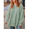 imageSHEWIN Womens Sweatshirt Casual Long Sleeve Crewneck Lightweight Pullover Tops Loose SweatshirtsD Light Green