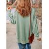 imageSHEWIN Womens Sweatshirt Casual Long Sleeve Crewneck Lightweight Pullover Tops Loose SweatshirtsD Light Green