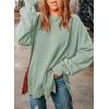 imageSHEWIN Womens Sweatshirt Casual Long Sleeve Crewneck Lightweight Pullover Tops Loose SweatshirtsD Light Green