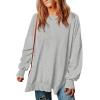 imageSHEWIN Womens Sweatshirt Casual Long Sleeve Crewneck Lightweight Pullover Tops Loose SweatshirtsD Light Grey