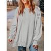 imageSHEWIN Womens Sweatshirt Casual Long Sleeve Crewneck Lightweight Pullover Tops Loose SweatshirtsD Light Grey