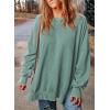 imageSHEWIN Womens Sweatshirt Casual Long Sleeve Crewneck Lightweight Pullover Tops Loose SweatshirtsD Mint Green
