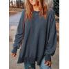 imageSHEWIN Womens Sweatshirt Casual Long Sleeve Crewneck Lightweight Pullover Tops Loose SweatshirtsD Real Teal