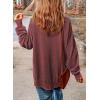imageSHEWIN Womens Sweatshirt Casual Long Sleeve Crewneck Lightweight Pullover Tops Loose SweatshirtsD Ruby