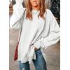 imageSHEWIN Womens Sweatshirt Casual Long Sleeve Crewneck Lightweight Pullover Tops Loose SweatshirtsD White