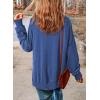 imageSHEWIN Womens Sweatshirt Casual Long Sleeve Crewneck Lightweight Pullover Tops Loose SweatshirtsE Dark Blue
