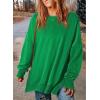 imageSHEWIN Womens Sweatshirt Casual Long Sleeve Crewneck Lightweight Pullover Tops Loose SweatshirtsE Dark Green