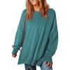 imageSHEWIN Womens Sweatshirt Casual Long Sleeve Crewneck Lightweight Pullover Tops Loose SweatshirtsE Lake Blue