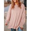 imageSHEWIN Womens Sweatshirt Casual Long Sleeve Crewneck Lightweight Pullover Tops Loose SweatshirtsE Light Pink