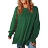 imageSHEWIN Womens Sweatshirt Casual Long Sleeve Crewneck Lightweight Pullover Tops Loose SweatshirtsE Olive Green