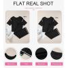 imageSHEWIN Womens Two Piece Outfits Casual Short Sleeve Knit Sweater Tops Matching Wide Leg Pants Tracksuit Lounge SetsBlack