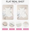imageSHEWIN Womens Two Piece Outfits Casual Short Sleeve Knit Sweater Tops Matching Wide Leg Pants Tracksuit Lounge SetsWhite