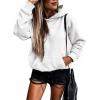 imageSHEWIN Womens Casual Hoodies Long Sleeve Solid Lightweight Pullover Tops Loose Sweatshirt with Pocket1 White