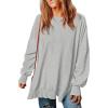 imageSHEWIN Womens Sweatshirt Casual Long Sleeve Crewneck Lightweight Pullover Tops Loose SweatshirtsD Light Grey