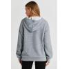 imageSHEWIN Womens Hoodies Casual Long Sleeve Drawstring Waffle Pullover Tops Loose Hooded Sweatshirt with PocketBgrey