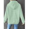 imageSHEWIN Womens Hoodies Casual Long Sleeve Drawstring Waffle Pullover Tops Loose Hooded Sweatshirt with PocketDmint Green