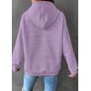 imageSHEWIN Womens Hoodies Casual Long Sleeve Drawstring Waffle Pullover Tops Loose Hooded Sweatshirt with PocketDpurple