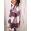 imageSHEWIN Womens Long Sleeve Plaid Shirts Flannel Lapel Button Down Shacket Jacket CoatsA Red