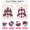 imageSHEWIN Womens Long Sleeve Plaid Shirts Flannel Lapel Button Down Shacket Jacket CoatsA Red