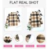 imageSHEWIN Womens Long Sleeve Plaid Shirts Flannel Lapel Button Down Shacket Jacket CoatsC2 Black
