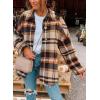imageSHEWIN Womens Long Sleeve Plaid Shirts Flannel Lapel Button Down Shacket Jacket CoatsC2 Multicolor