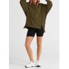 imageSHEWIN Womens Oversized Reverse Seam Sweatshirt Casual Long Sleeve Crewneck Lightweight Pullover Tops Loose SweatshirtsA Brown