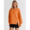 imageSHEWIN Womens Oversized Reverse Seam Sweatshirt Casual Long Sleeve Crewneck Lightweight Pullover Tops Loose SweatshirtsN Carrot
